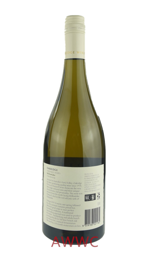 橡木嶺Local Vineyard Willowlake  莎當妮 2019