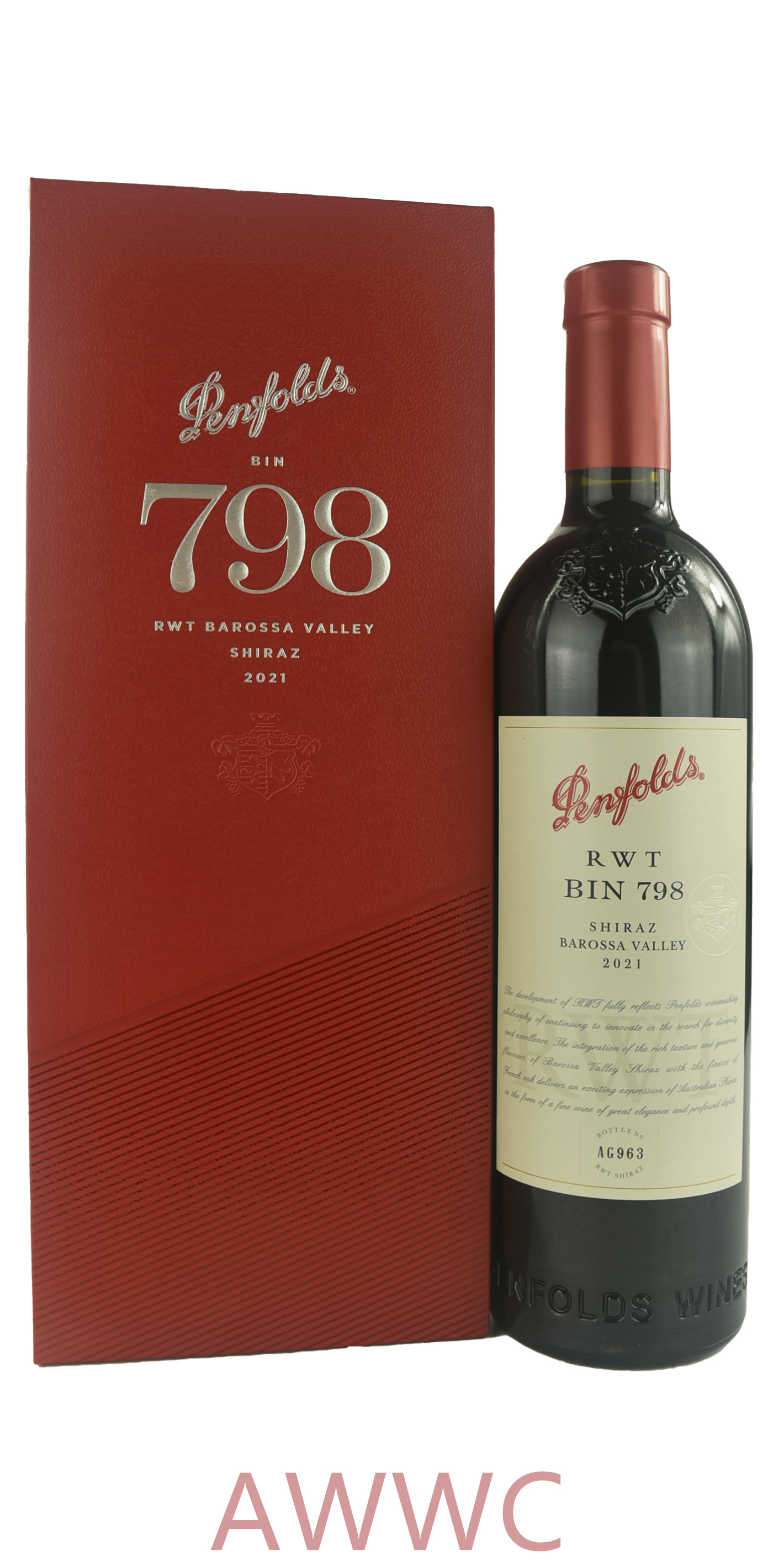 奔富 RWT  (Bin 798）設拉子 2022（木塞) 禮盒