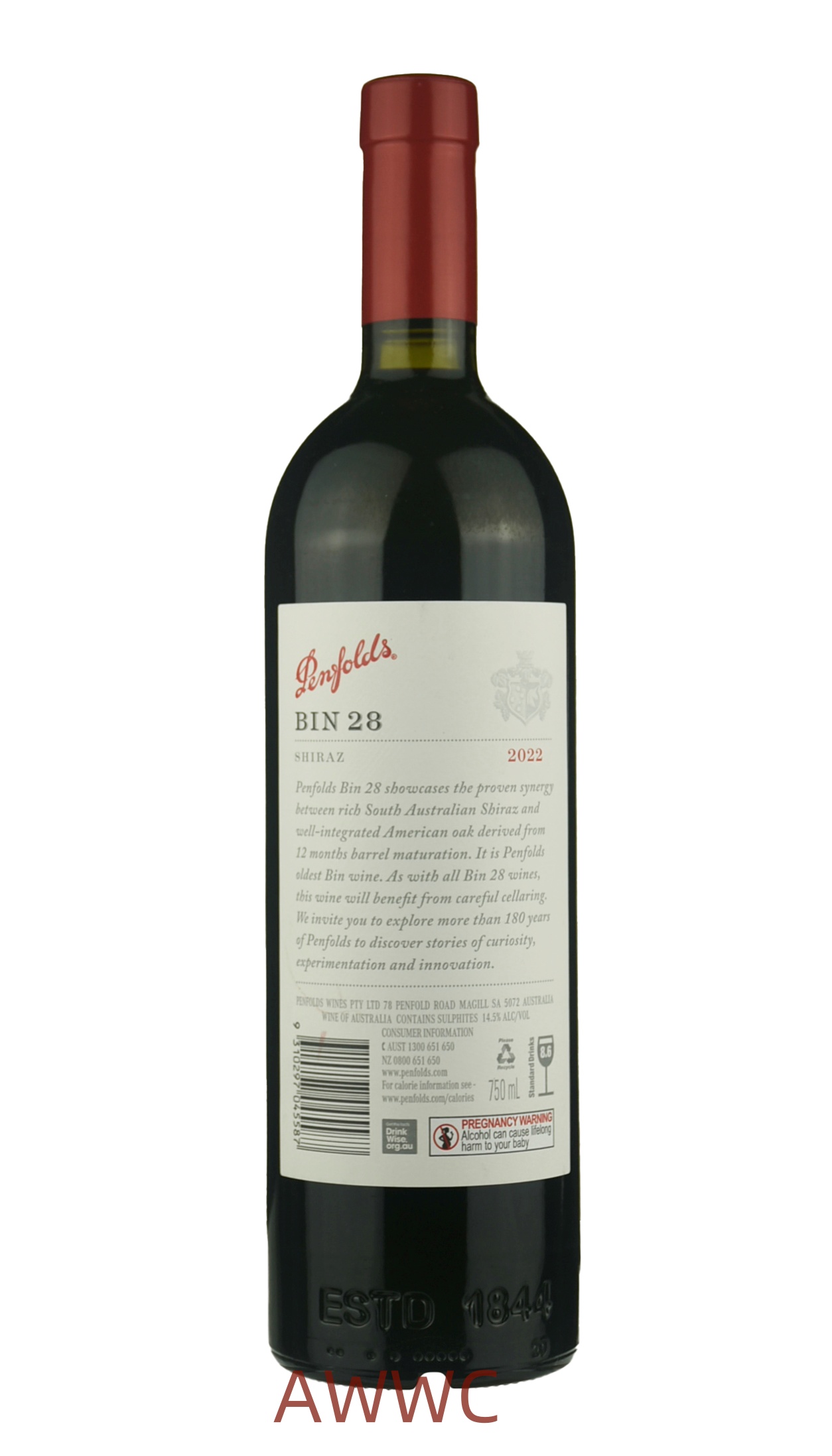 奔富 Bin 28 卡琳娜設拉子  2023 ( 木塞)